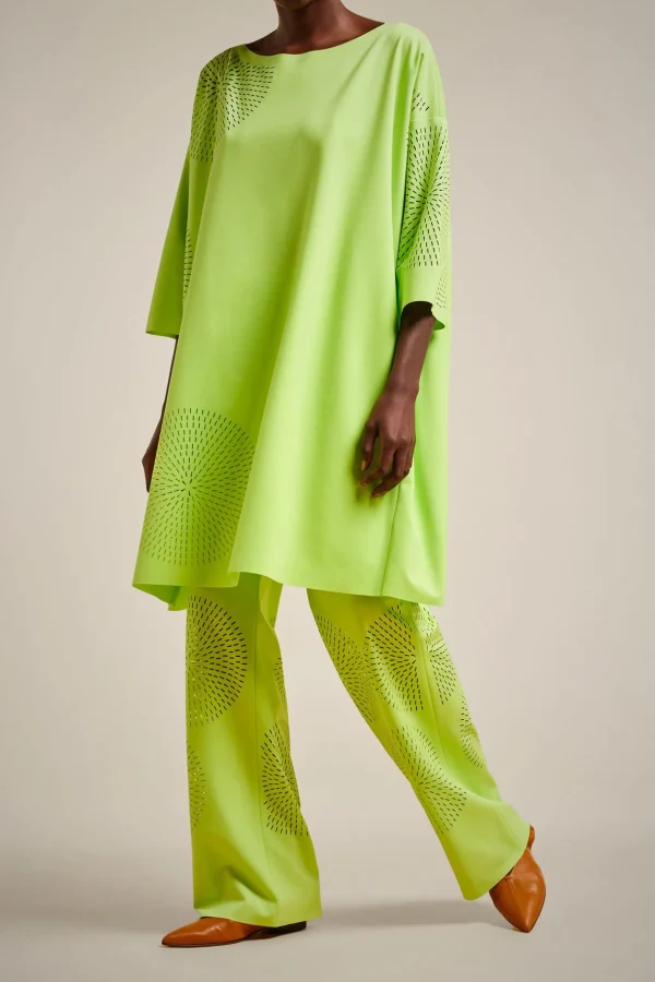 Fashion Liviana conti Abito Notte | Cyber Lime | Nero