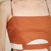 Flash Sale Liviana conti Abito Cut Out Pois Ruggine/Bianco