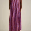 Sale Liviana conti Abito Jacquard Onde Ruggine/Uva