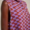 Sale Liviana conti Abito Jacquard Onde Ruggine/Uva