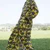 Shop Liviana conti Abito Over Fiore Timbro Lemon