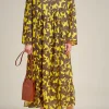 Shop Liviana conti Abito Over Fiore Timbro Lemon