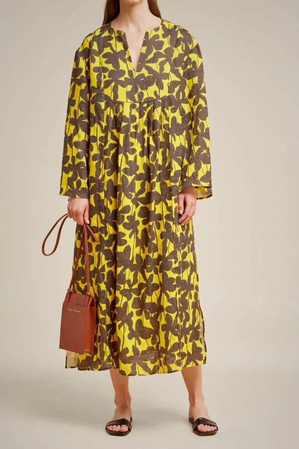 Shop Liviana conti Abito Over Fiore Timbro Lemon
