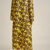Shop Liviana conti Abito Over Fiore Timbro Lemon