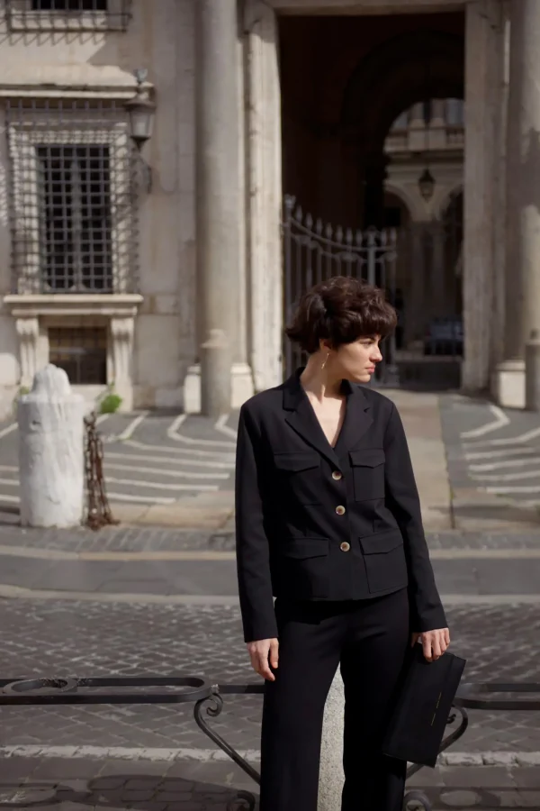 Outlet Liviana conti Blazer Monopetto Mandarino | Nero