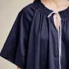 blusa_con_fiocco_3.webp Fashion Liviana conti Blusa Con Fiocco Bianco | Corno | Geranio | Notte