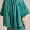 blusa_con_fiocco_5.webp Fashion Liviana conti Blusa Con Fiocco Bianco | Corno | Geranio | Notte