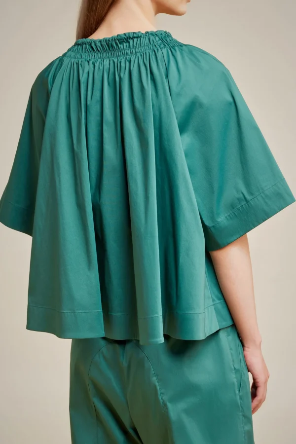 blusa_con_fiocco_5.webp Fashion Liviana conti Blusa Con Fiocco Bianco | Corno | Geranio | Notte