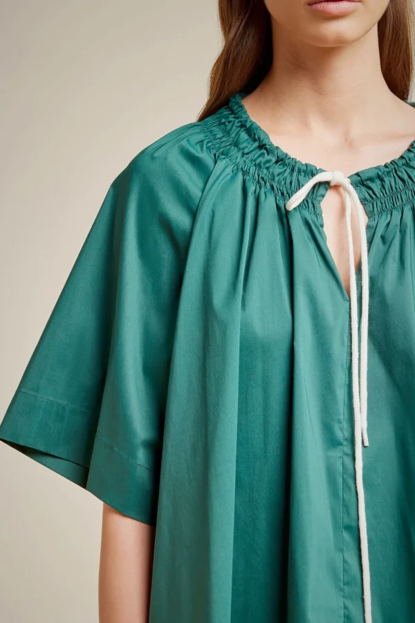blusa_con_fiocco_6.webp Fashion Liviana conti Blusa Con Fiocco Bianco | Corno | Geranio | Notte