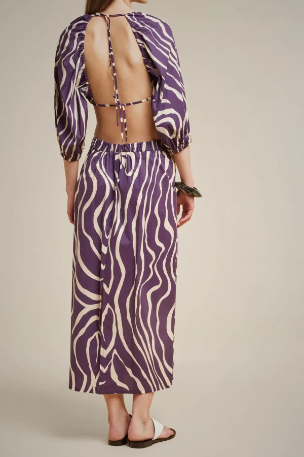 Store Liviana conti Blusa Schiena Nuda Venatura Bacca