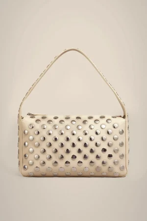 Shop Liviana conti Borsa Spalla Borchie Argilla | Nero