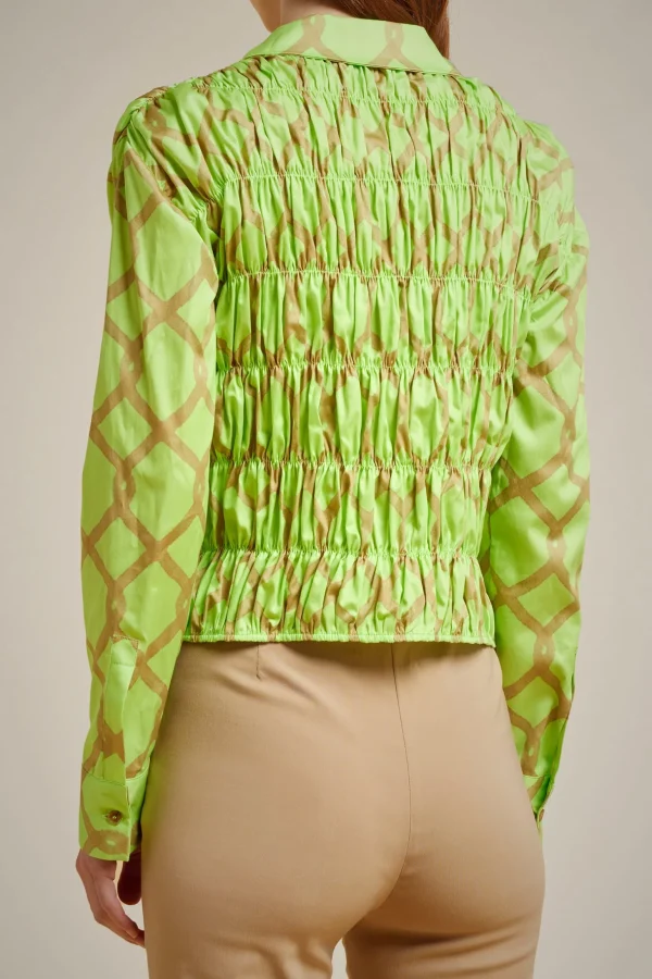Shop Liviana conti Camicia Arriccio Rete Lime/Argilla