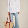camicia_con_coulisse_0.webp Cheap Liviana conti Camicia Con Coulisse Bianco | Ossido | Bosco | Nero