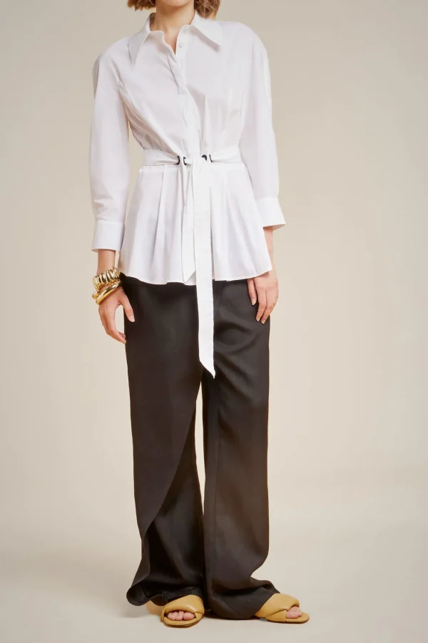 Outlet Liviana conti Camicia Con Fiocco Bianco | Notte