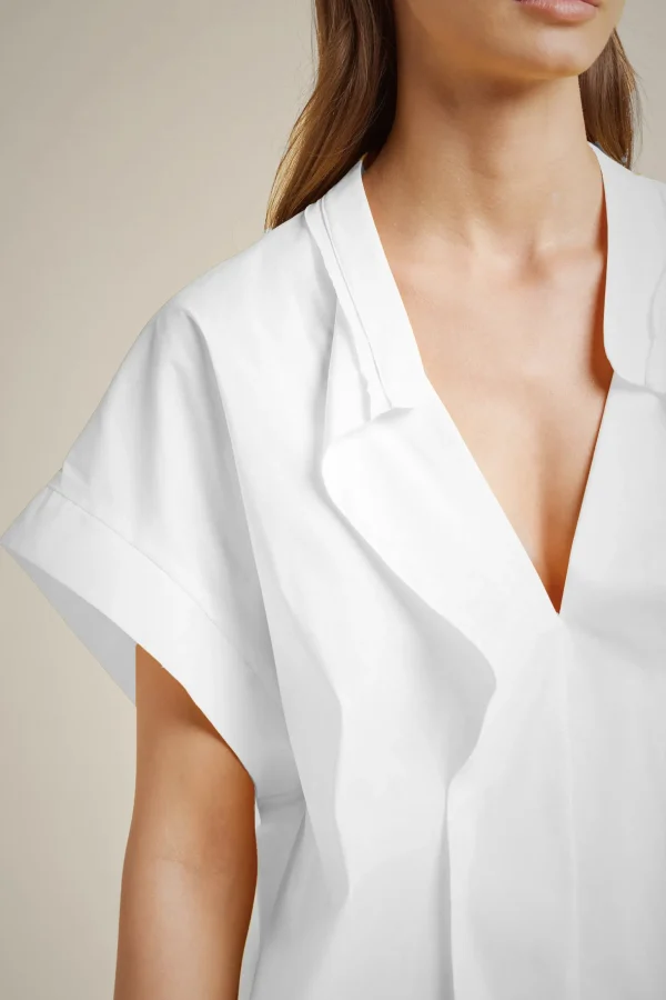 camicia_con_volant_0-1.webp Best Sale Liviana conti Camicia Con Volant Bianco | Corno | Crazy Lemon | Geranio