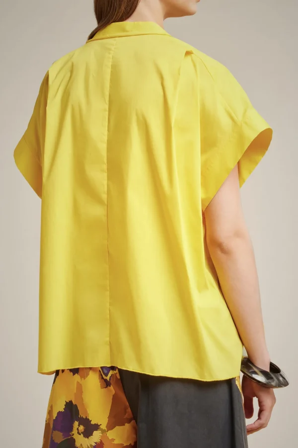 camicia_con_volant_3-1.webp Best Sale Liviana conti Camicia Con Volant Bianco | Corno | Crazy Lemon | Geranio