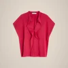camicia_con_volant_6.webp Best Sale Liviana conti Camicia Con Volant Bianco | Corno | Crazy Lemon | Geranio