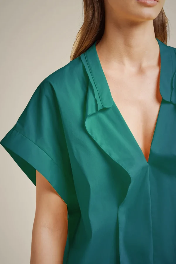 camicia_con_volant_7.webp Best Sale Liviana conti Camicia Con Volant Bianco | Corno | Crazy Lemon | Geranio