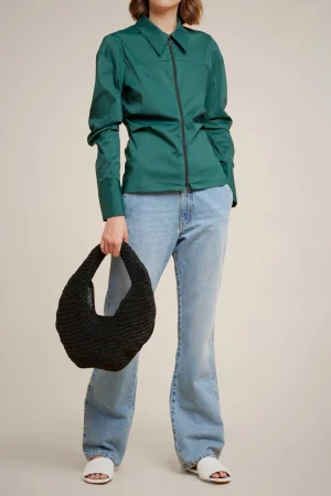 Online Liviana conti Camicia Con Zip Bosco | Nero