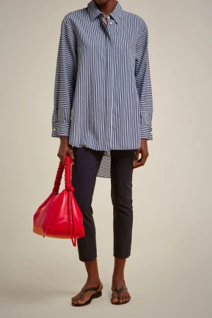 camicia_over_0-4.webp Flash Sale Liviana conti Camicia Over Riga Blu/Azzurra