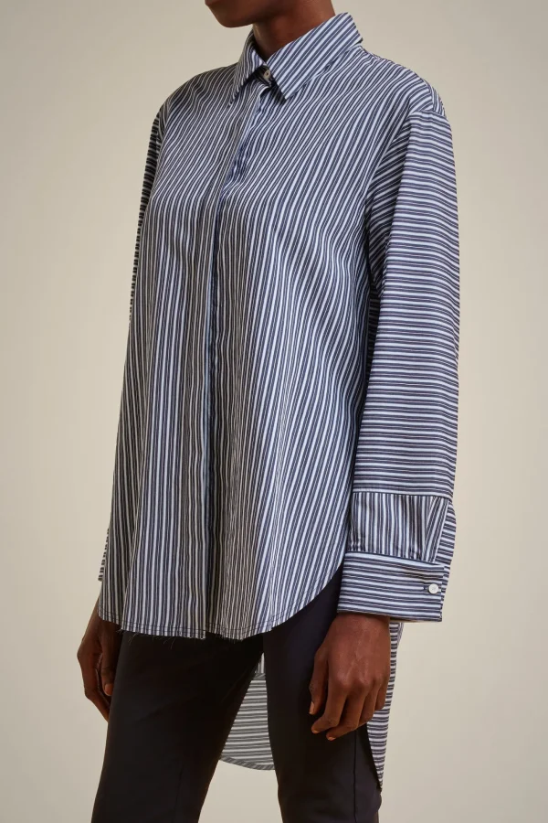 camicia_over_1-4.webp Flash Sale Liviana conti Camicia Over Riga Blu/Azzurra