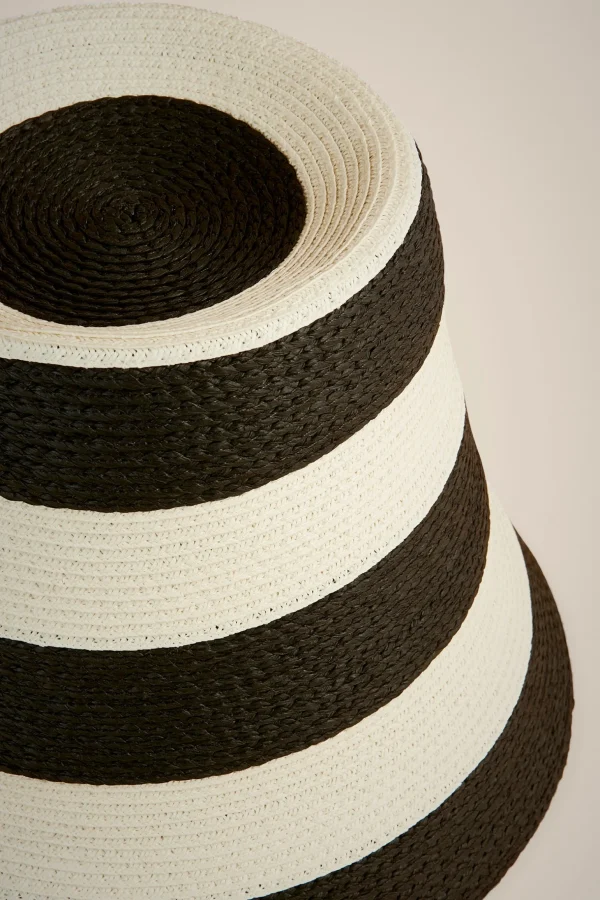 Hot Liviana conti Cappello Cloche Nero/Latte D'Avena