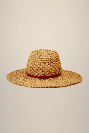 cappello_falda_larga_0.webp Online Liviana conti Cappello Falda Larga Tobacco