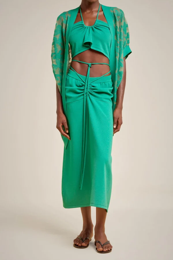 cardigan_pizzo_1.webp Online Liviana conti Cardigan Pizzo Aloe/Nude | Nero/Nude Skin