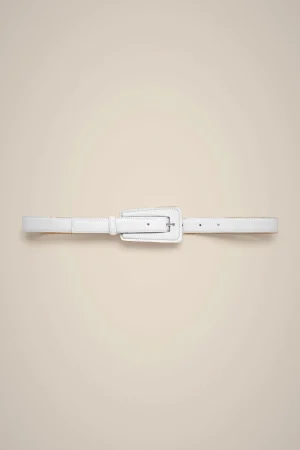 Shop Liviana conti Cintura Fibbia Pelle Bianco | Mostarda | Nero
