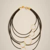 New Liviana conti Collana Multifili Latta D'Avena/Oro | Nero/Oro