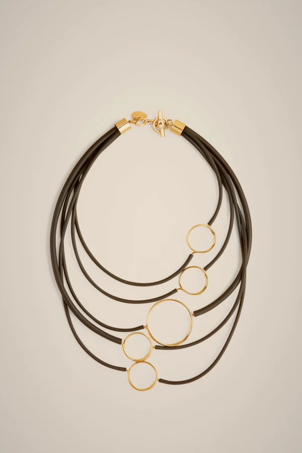 New Liviana conti Collana Multifili Latta D'Avena/Oro | Nero/Oro