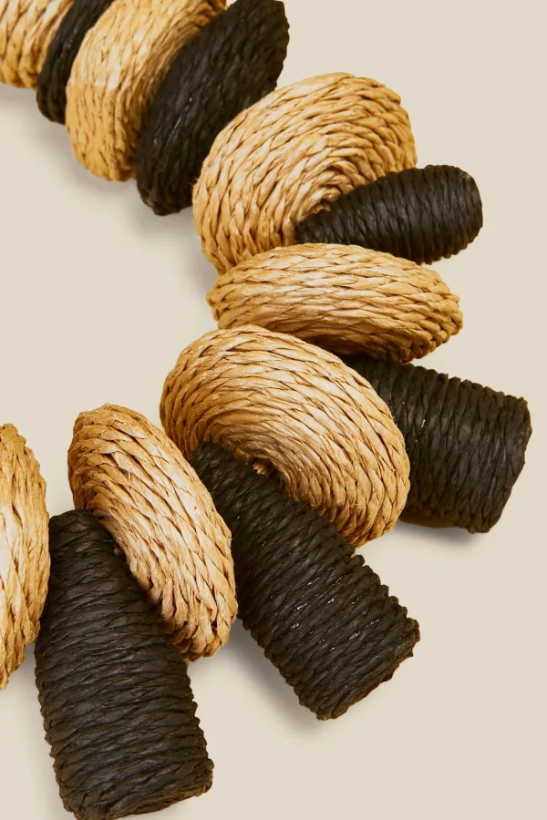 collana_rafia_bicolo_1.webp Cheap Liviana conti Collana Rafia Bicolo Miele/Nero