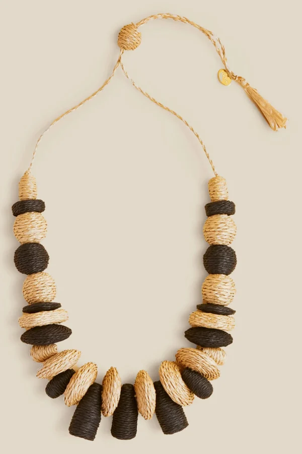 collana_rafia_bicolo_2.webp Cheap Liviana conti Collana Rafia Bicolo Miele/Nero