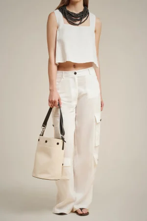 crop_top_0.webp Outlet Liviana conti Crop Top Bianco | Nero