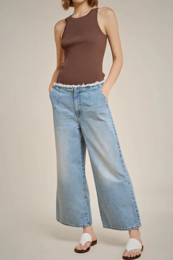Hot Liviana conti Cropped Jeans Denim Light Blue