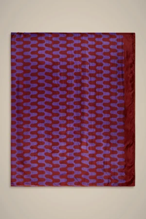 Store Liviana conti Foulard Stampa Onde Onde Ruggine/Uva