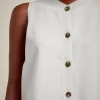 Best Liviana conti Gilet Con Bottoni Bianco | Corno | Mango | Nero