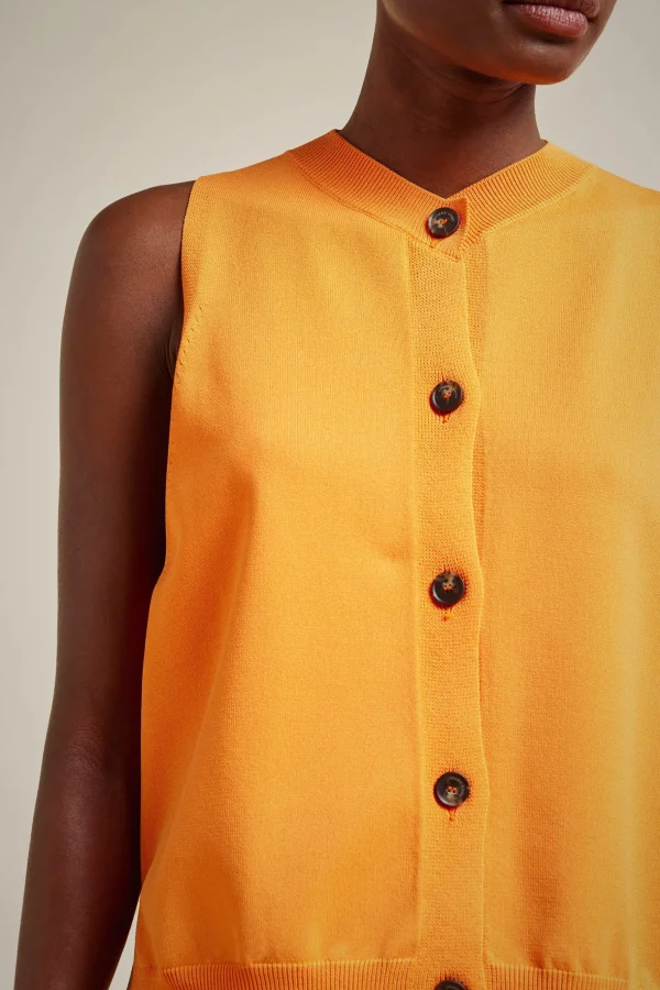 Best Liviana conti Gilet Con Bottoni Bianco | Corno | Mango | Nero