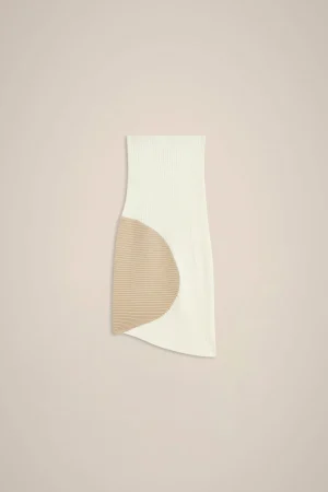 Flash Sale Liviana conti Gonna A Coste Bianco/Latte D'Avena | Bacca Goji/Mandarino