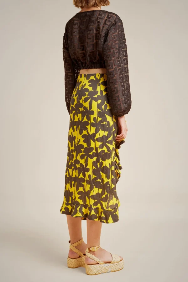 Discount Liviana conti Gonna Con Rouges Fiore Timbro Lemon