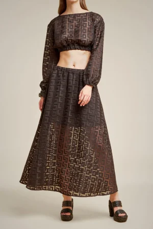 Discount Liviana conti Gonna Macrame' Moro