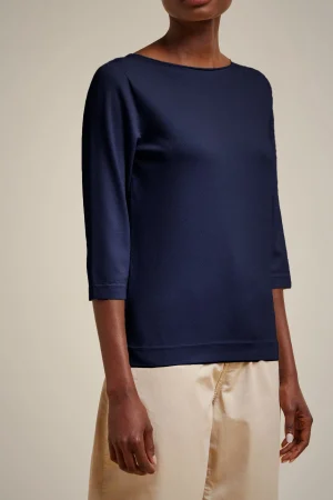 maglia_a_barchetta_0.webp Outlet Liviana conti Maglia A Barchetta Notte | Latte D'Avena | Nero