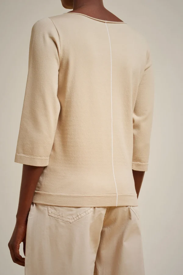 Outlet Liviana conti Maglia A Barchetta Notte | Latte D'Avena | Nero