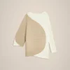 maglia_a_coste_0-2.webp Best Sale Liviana conti Maglia A Coste Bianco/Latte D'Avena | Bacca Goji/Mandarino
