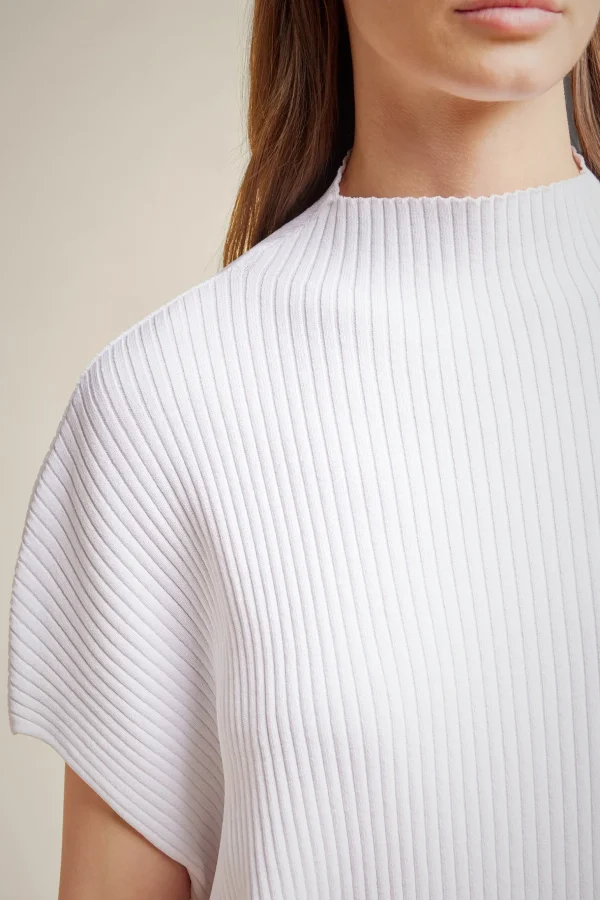 Cheap Liviana conti Maglia A Coste Bianco