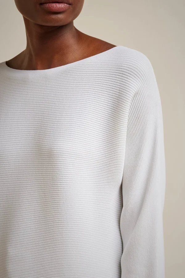 maglia_a_coste_3.webp Best Sale Liviana conti Maglia A Coste Bianco | Corno | Bacca Di Goji | Marea
