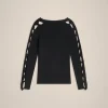 Online Liviana conti Maglia Maniche Con Intreccio Corno | Nero