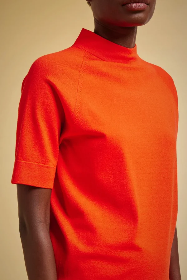 maglia_mcorta_3.webp Best Sale Liviana conti Maglia M/Corta Bianco | Mandarino | Bacca Di Goji | Notte