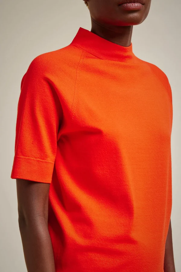 maglia_mcorta_7.webp Best Sale Liviana conti Maglia M/Corta Bianco | Mandarino | Bacca Di Goji | Notte
