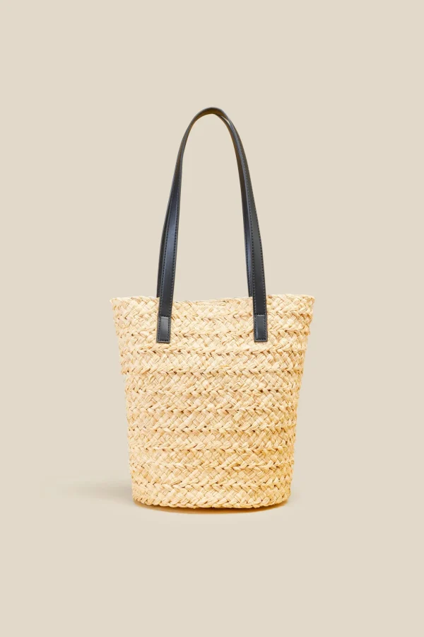 mini_tote_rafia_8.webp Sale Liviana conti Mini Tote Rafia Naturale/Bianco | Naturale/Nero